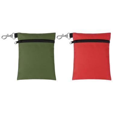 Imagem de YELARXI Bolsa para camiseta de golfe, bolsa de bola de golfe com zíper 17 x 12,7 cm com clipe de garra de lagosta de metal à prova d'água - Adequado para (camisetas bolas/suporte de objetos de valor