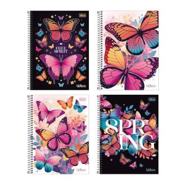 Imagem de Kit com 4 Cadernos de 1 Matéria, Tilibra, Capa Dura, Bloom, 80 Folhas, Capas Sortidas