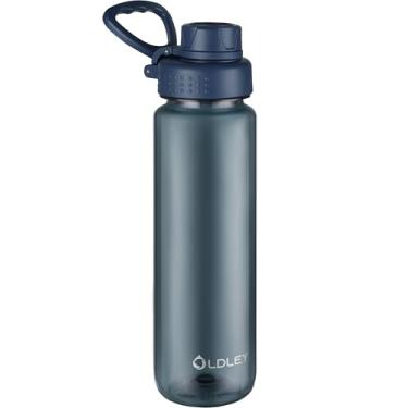 Imagem de OLDLEY Garrafa de água de 946 ml, garrafa de água esportiva Tritan com alça de transporte e tampa de bico, garrafas grandes à prova de vazamento e livre de BPA para casa, viagem, escola, ao ar livre