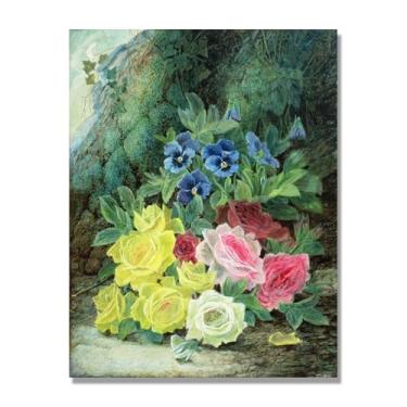 Imagem de NHLDZYH Arte de parede colorida de especiarias e colher de tempero | Decoração de cozinha vintage | Arte moderna para casa e sala de jantar. B99. Tela somente 40x50cm-15,8x19,7 pol