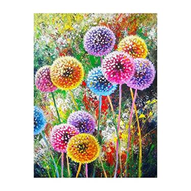 Imagem de Kit de Pintura com Diamantes 5D Flor Dente-de-Leão Broca Completa Mosaico Rhinestones Acrílico Arte DIY Decoração Parede Residencial Tela e Acessórios Ferramentas