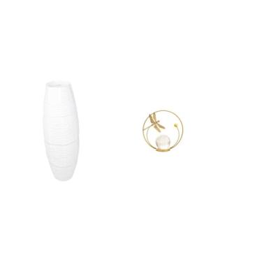 Imagem de Whtkoph Luminária de Chão com Cúpula de Vidro Simples, Protetor de Lâmpada E Figura Decorativa de Metal para Mesa, Ideal para Quarto E Sala de Estar.