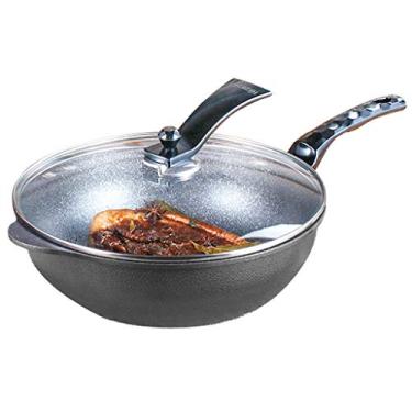 Imagem de Conjuntos de panelas antiaderentes, frigideiras para bifes, sem fumaça, utensílios de cozinha para fogão de indução a gás