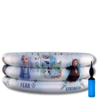 Imagem de Piscina Inflável Redonda Frozen 100 L Com Bomba De Inflar - Etitoys
