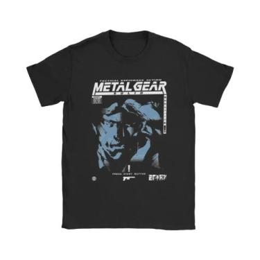 Imagem de Camiseta Masculina Oversize Metal Gear Solid Snake Engraçada De Algodã