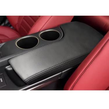 Imagem de Bmolpt Acessórios personalizados para Lexus IS200 IS250 IS300 IS350 2014 2015 2016 2017 2018 2019 2020 capa de caixa de apoio de braço central de couro almofada protetora central (preto com costura