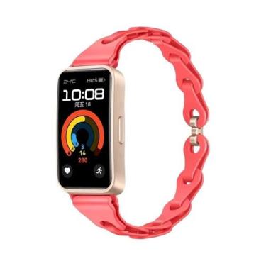 Imagem de Pulseira De Silicone Colorida Para Huawei Band 10 9 8, Correia De Borr