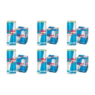 Imagem de Kit 24Unidades Bebidas Energética Red Bull Zero Açúcar 250ml-Unissex