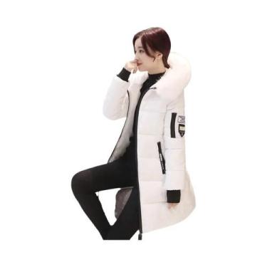 Imagem de Parka Feminina De Inverno Com Capuz, À Prova De Vento, Quente, Ajuste 