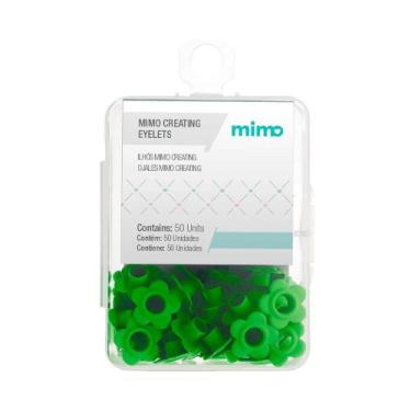 Imagem de Ilhós Mimo Creating - Flor - Verde Abacate - 4,5 mm - 50 Unids