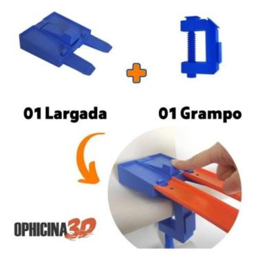 Imagem de Kit Largada Dupla + Grampo De Mesa Para Pistas Hot Wheels