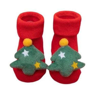 Imagem de Meias De Algodão Antiderrapantes Para Bebês Meninos E Meninas, Vermelh
