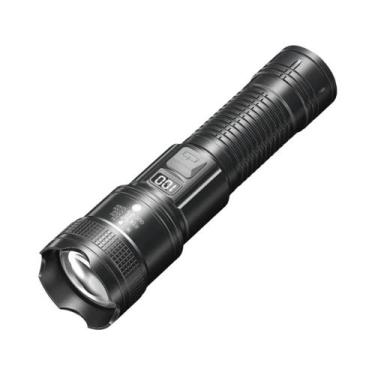 Imagem de Lanterna LED Recarregável À Prova d'Água Com Display Digital, Tocha Tá