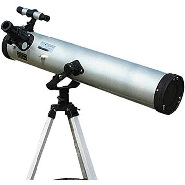 Imagem de pcagfaajmh Telescópio Astronômico Refletivo HD Finder Star de Alta Visão Mundial Telescópio de Uso Duplo com Tripé Novo Presente para Crianças