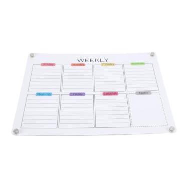 Imagem de aqxreight Placa Magnética de Planejador Semanal Acrílico Transparente, Lembrete de Programação de Fitness para Refeição Em Casa