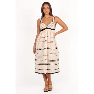 Imagem de Petal & Pup Vestido feminino Jeanie Midi Natural, Natural, G