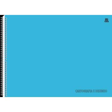 Imagem de Caderno de Cartografia Espiral e Desenho Capa Lisa Azul – 60 Folhas, Ideal para Artes, Mapas e Atividades Escolares