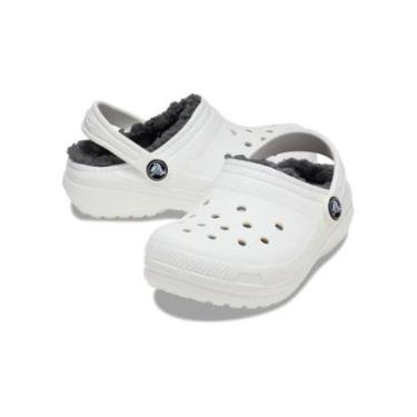 Imagem de Sandália crocs classic lined clog infantil white/grey-Unissex