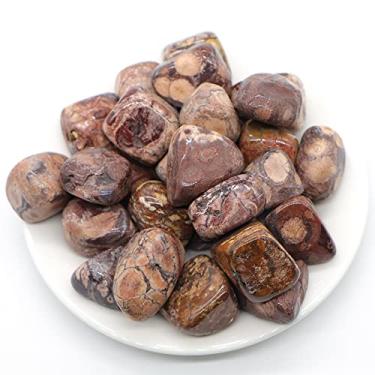 Imagem de Cristais e pedras naturais de quartzo jaspe leopardo, pedras de espécime em massa, decoração de aquário doméstico