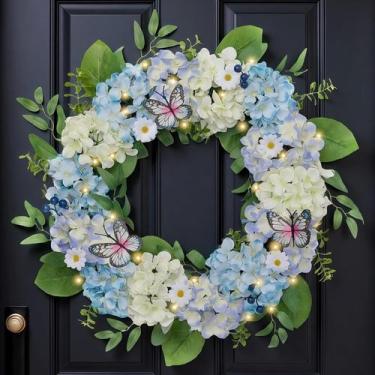 Imagem de Coroa de flores dobrável Valery Madelyn, primavera e verão, 60 cm com 