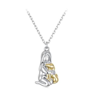 Imagem de GemKing Colar BSN437 Mother and Child Embrace, Prata esterlina, Sem Pedra Preciosa