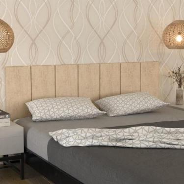 Imagem de Cabeceira Stick Autocolante Adesiva 1 Módulo 45x20cm - Via Nossa, Bege