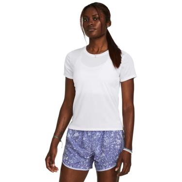 Imagem de Camiseta de Corrida Under Armour Launch Feminina PP Branco-Feminino