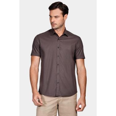 Imagem de Camisa Aramis Slim Tricoline Stretch Liso Chumbo-Masculino