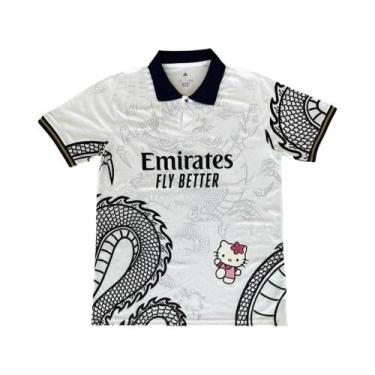 Imagem de Camisa De Futebol Unissex Oversize Com Estampa De Dragão Hello Kitty, 