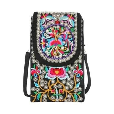 Imagem de Bolsa Transversal Feminina Casual De Lona Com Vários Bolsos, Bolsa De 