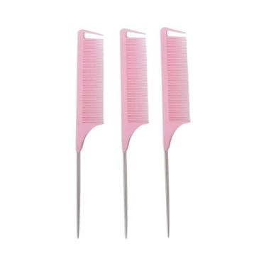 Imagem de Pentes Profissionais De 3 Agulhas De Metal Para Distribuição De Cabelo