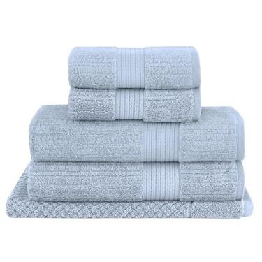 Imagem de Kit Jogo de Toalhas Buddemeyer 5 Peças Banhão Rosto e Piso Fio Pentead