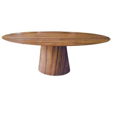 Imagem de Mesa de Jantar Cone Oval 244x137 cm Tampo Madeira Imbuia Base Madeira 