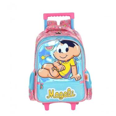 Imagem de Mochila Com Rodas Turma Da Monica Azul - único Azul