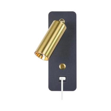 Imagem de Luminária De Parede LED Interna 7W Com Carregamento USB Para Quarto E 