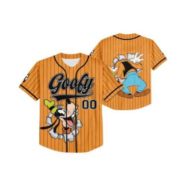 Imagem de Camisa De Beisebol Estampada Mickey Friends Para Crianças, Jovens E Ad