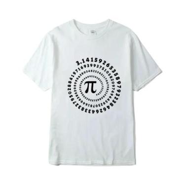 Imagem de Camiseta Masculina 100% Algodão Com Estampa Engraçada De Pi, Verão, So