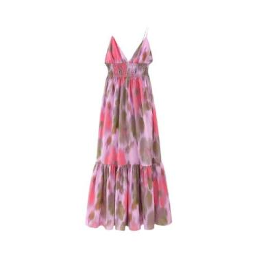 Imagem de Vestido Midi Vintage Estampado Para Mulheres Com Cintura Elástica, Cos