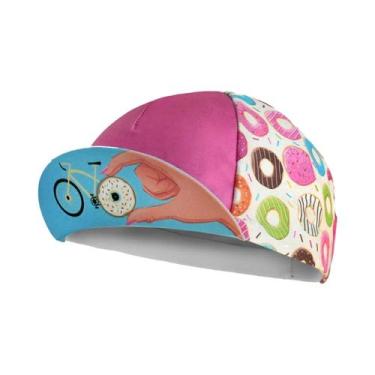 Imagem de Boné De Ciclismo Retrô Vermelho Azul Verde Em Poliéster Respirável De 