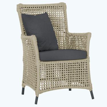 Imagem de Poltrona Igapó Alumínio Pintura Preta Corda Náutica E11 Rami