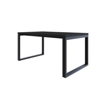 Imagem de Mesa de Jantar Queens 160x90x77cm - Compace, Preto TX/Est.Preta