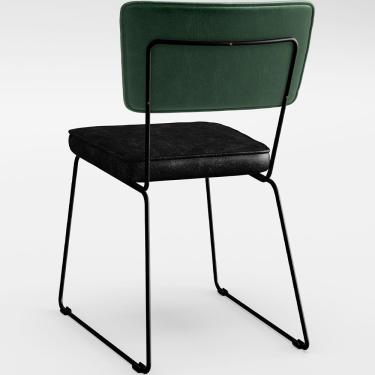 Imagem de Cadeira Estofada Sala Jantar Facto Verde Musgo Preto