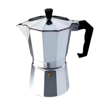 Imagem de Cafeteira Italiana 6 Xicaras Expresso Grande Moka Luxo Prata Aluminio Manual Profissional