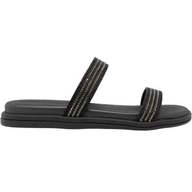 Imagem de Tamanco Feminino Papete Casual Dia a Dia Passeio Tiras com Strass Conforto Beira Rio 8488.122