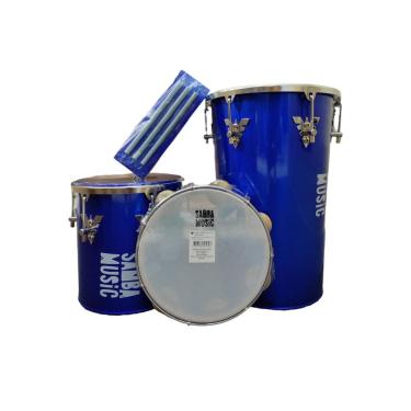 Imagem de Kit Samba Music Rebolo/Repique De Mao/Reco-Reco/Pandeiro Bl