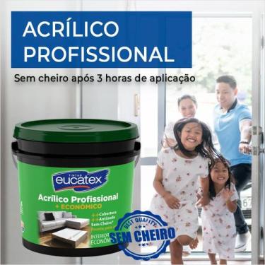 Imagem de Tinta Acrilica Eucatex Premium Balde 15lts Branco Fosco