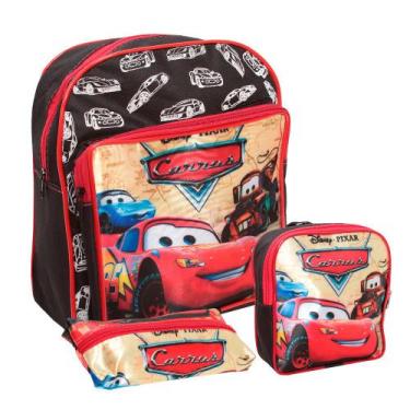 Imagem de Mochila Escolar Carros Disney Costas Kit Lancheira+Estojo - TOYS 2U