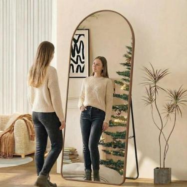 Imagem de Espelho Corpo Inteiro 170x70 Grande Base Reta com Suporte de chão Mold