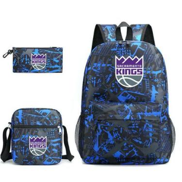 Imagem de Mochila escolar de basquete Sacramentos Kings, conjunto de 3 peças par