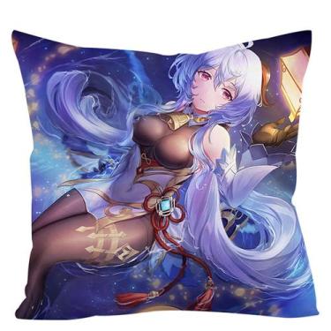 Imagem de Capa de almofada decorativa Genshin Impacts Anime 45x45cm - yiweisai